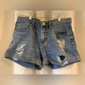 Bullhead Denim Co Distressed Slouchy Shorts Blue‎ Size 5